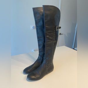 Dior Over the Knee Classic Leather Boots Size 37